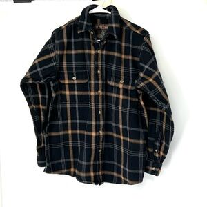Moose creek mens thick flannel button down jacket large tall
